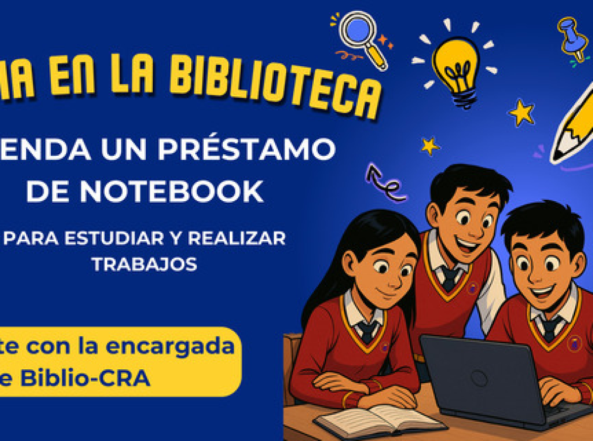 YA PUEDES SOLICITAR NOTEBOOKS EN BIBLIO-CRA PARA TUS HORAS DE ESTUDIO
