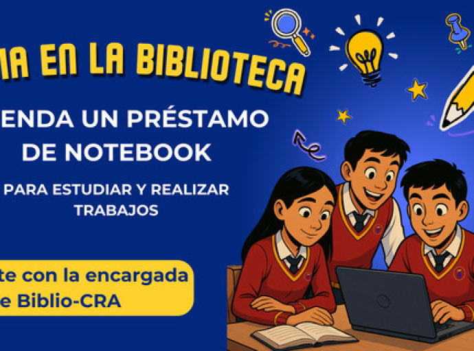 YA PUEDES SOLICITAR NOTEBOOKS EN BIBLIO-CRA PARA TUS HORAS DE ESTUDIO